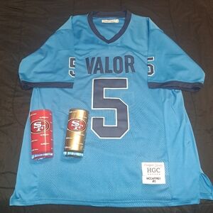 Christian Mccaffrey Valor High School Jersey Sz.2XL & Two 49ers Tumblers